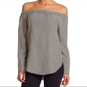 RAG & BONE SILK OFF THE SHOULDER GREATA BLOUSE - Size XXS